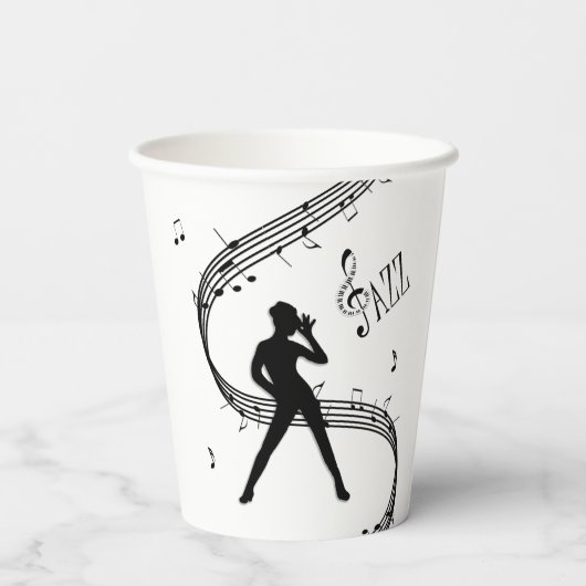 Jazz Dance Music Paper Cups Papieren Bekers (Achterkant)