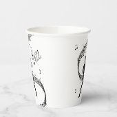 Jazz Dance Music Paper Cups Papieren Bekers (Links)