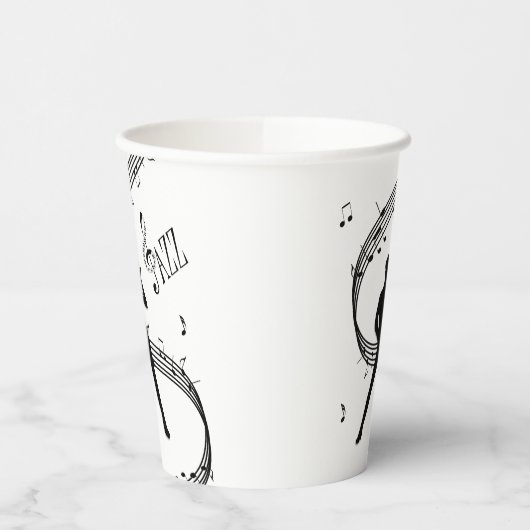 Jazz Dance Music Paper Cups Papieren Bekers (Links)