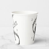 Jazz Dance Music Paper Cups Papieren Bekers (Rechts)