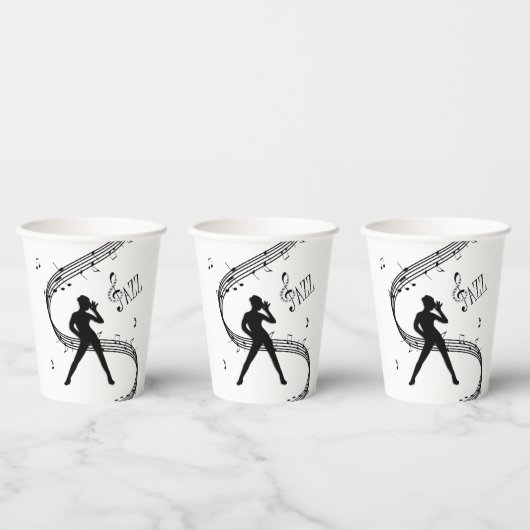 Jazz Dance Music Paper Cups Papieren Bekers (Multi)