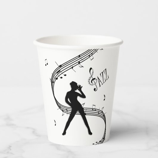 Jazz Dance Music Paper Cups Papieren Bekers (Voorkant)