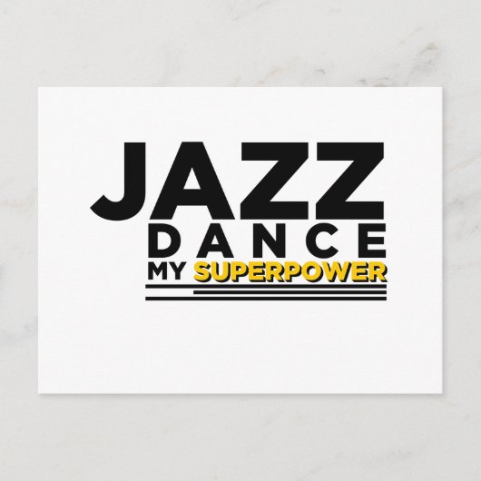 JAZZ DANCE MY SUPERPOWER BRIEFKAART (Voorkant)