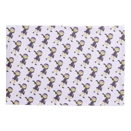 Jazz Dance Overweging Paars Costume Girl Dancer Kussensloop (Achterkant)