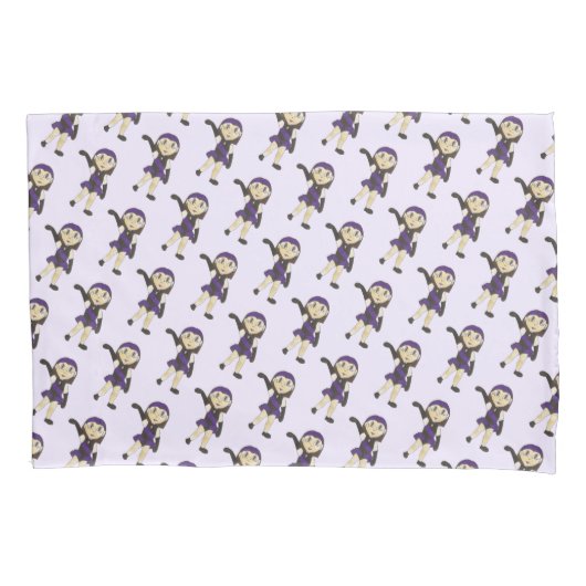 Jazz Dance Overweging Paars Costume Girl Dancer Kussensloop (Voorkant)