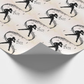 Jazz Dance Peach Tones Music Cadeaupapier (Hoek)
