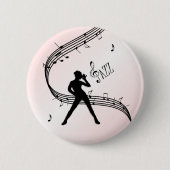 Jazz Dance Pink Music Button (Voorkant)