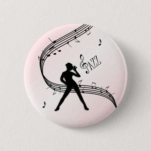 Jazz Dance Pink Music Button (Voorkant)
