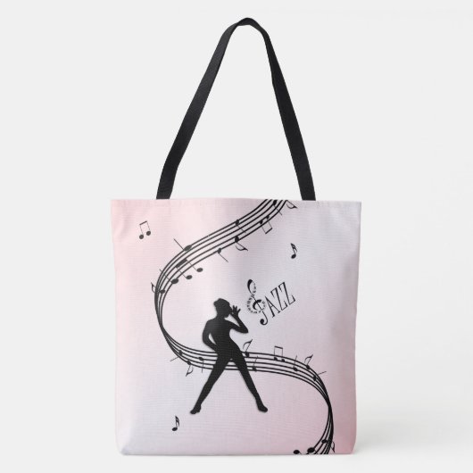 Jazz Dance Pink Music Canvas tas (Voorkant)