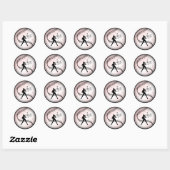 Jazz Dance Pink Music Classic Round Sticker (Vel)