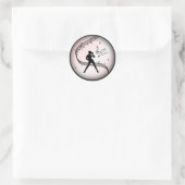 Jazz Dance Pink Music Classic Round Sticker (Tas)