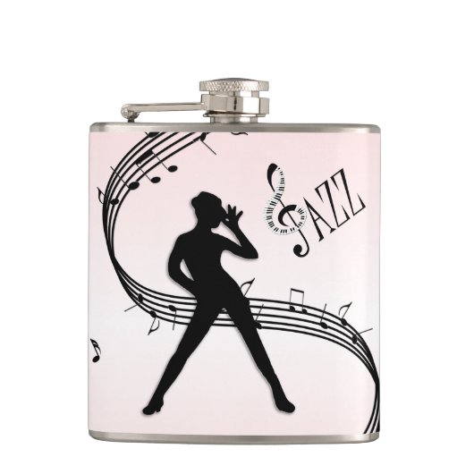 Jazz Dance Pink Music Flask Heupfles (Voorkant)