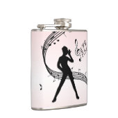 Jazz Dance Pink Music Flask Heupfles (Rechts)