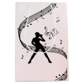 Jazz Dance Pink Music Medium Cadeauzakje (Voorkant)