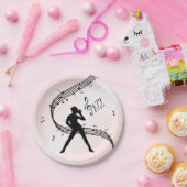 Jazz Dance Pink Music Papieren Bordje (Feest)