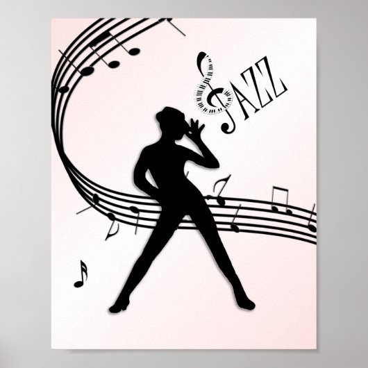 Jazz Dance Pink Music Poster (Voorkant)