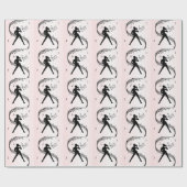 Jazz Dance Pink Music Wrapping Paper Cadeaupapier (Vlak)