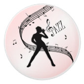 Jazz Dance Roze Keramische knop (Voorkant)
