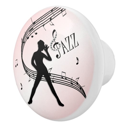 Jazz Dance Roze Keramische knop (Rechts)