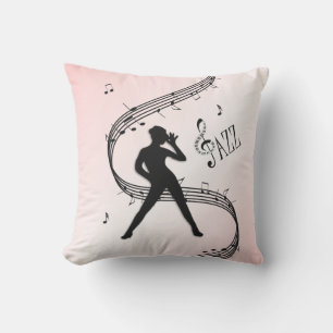 Jazz Dance Roze Muziek Outdoor Kussen