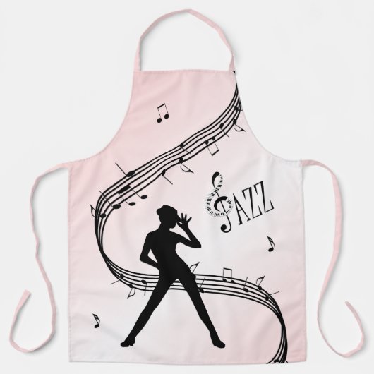 Jazz Dance Roze Muziek Schort (Voorkant)