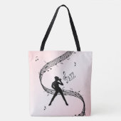 Jazz Dance Roze Muziektas Tote Bag (Voorkant)