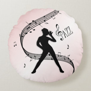 Jazz Dance Roze Ronde Kussen