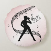 Jazz Dance Roze Ronde Kussen (Achterkant)
