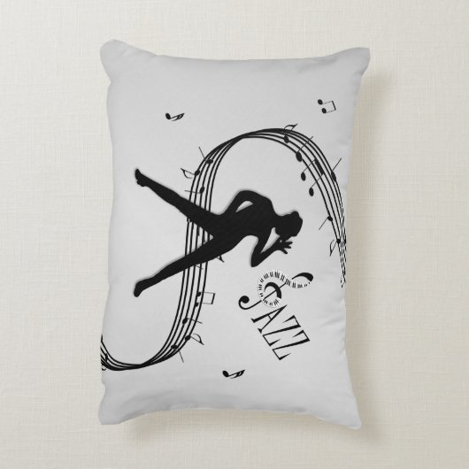 Jazz Dance Silver Accent Kussen (Achterkant (Verticaal))