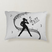 Jazz Dance Silver Accent Kussen (Achterkant)