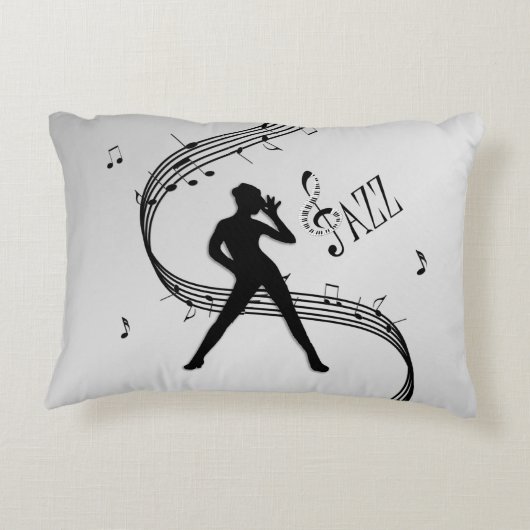 Jazz Dance Silver Accent Kussen (Achterkant)
