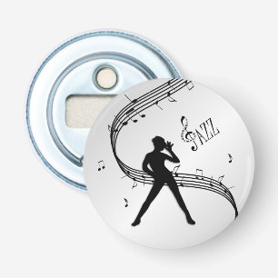 Jazz Dance Silver Button Flesopener