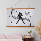 Jazz Dance Silver Hangend Wandkleed (Slaapkamer)