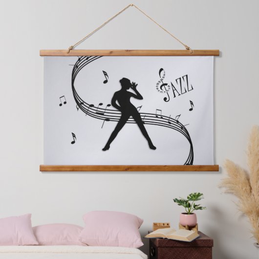 Jazz Dance Silver Hangend Wandkleed (Slaapkamer)