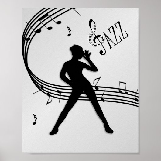 Jazz Dance Silver Poster (Voorkant)
