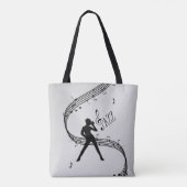 Jazz Dance Silver Tote Bag (Achterkant)