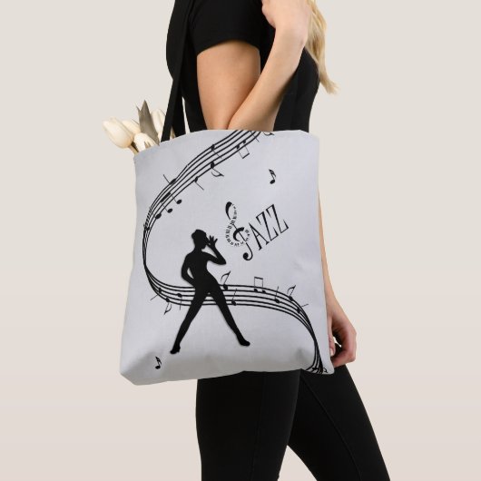 Jazz Dance Silver Tote Bag (Dichtbij)