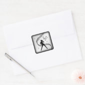 Jazz Dance Silver Vierkante Sticker (Envelop)