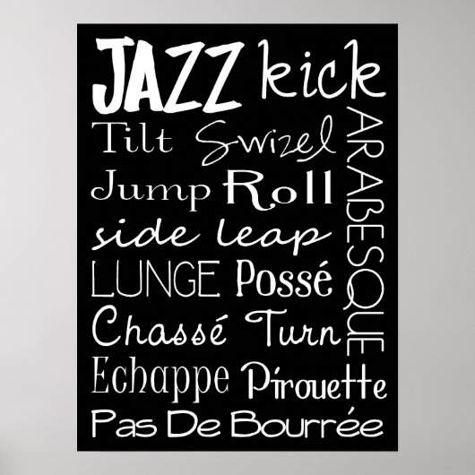 Jazz Dance Subway Art Poster (Voorkant)