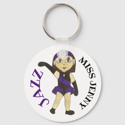 Jazz Dance Teacher Personaliseerde overweging Gift Sleutelhanger (Voorkant)