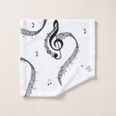 Jazz Dance White Music Bath-handdoekset Bad Handdoek (Wasdoekje)