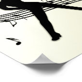 Jazz Dance Yellow Music Poster (Hoek)