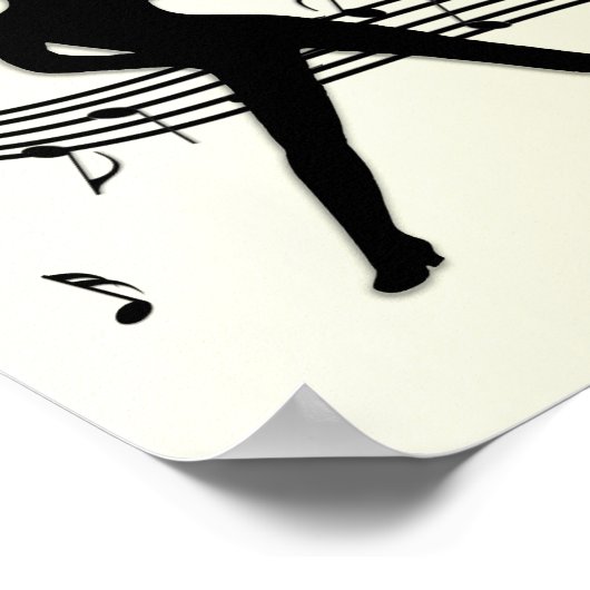 Jazz Dance Yellow Music Poster (Hoek)