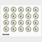 Jazz Dance Yellow Music Ronde Sticker (Vel)