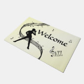 Jazz Dance Yellow Music Welkom Deurmat (Schuin)