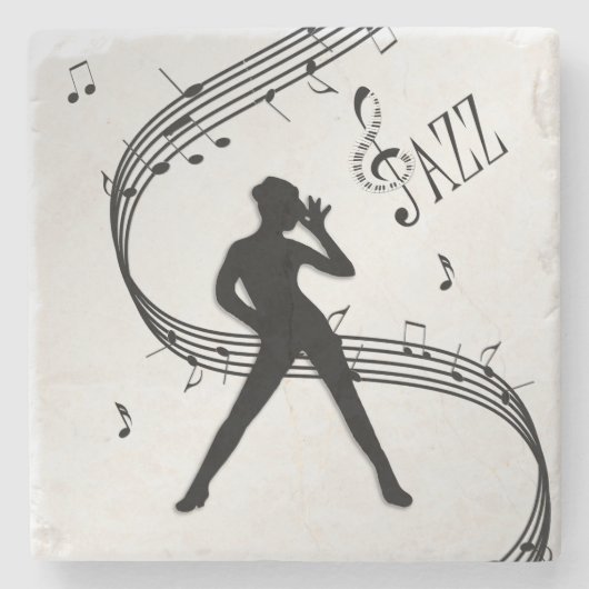 Jazz Dance Zilver Stenen Onderzetter (Voorkant)