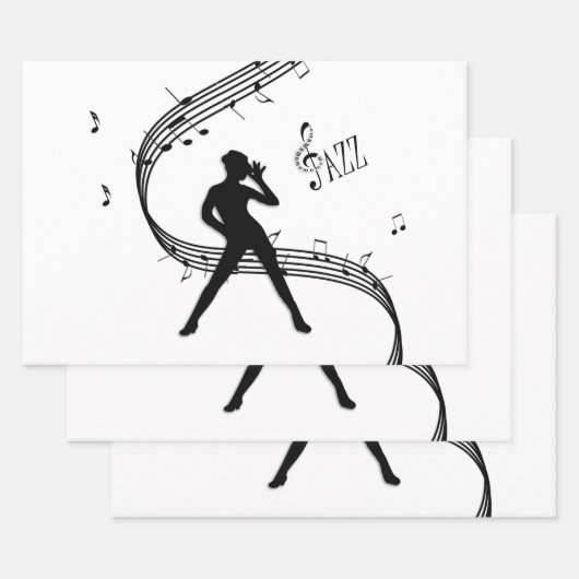 Jazz Dancer Music Inpakpapier Vel (Set)