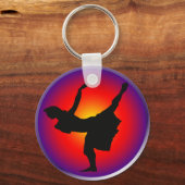 Jazz dancer silhouette sleutelhanger (Voorkant)