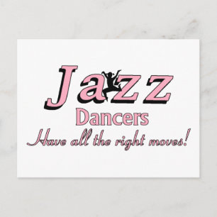 Jazz Dancers hebben alle juiste bewegingen Briefkaart