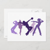 Jazz Dancers Illustratie Briefkaart (Voorkant / Achterkant)